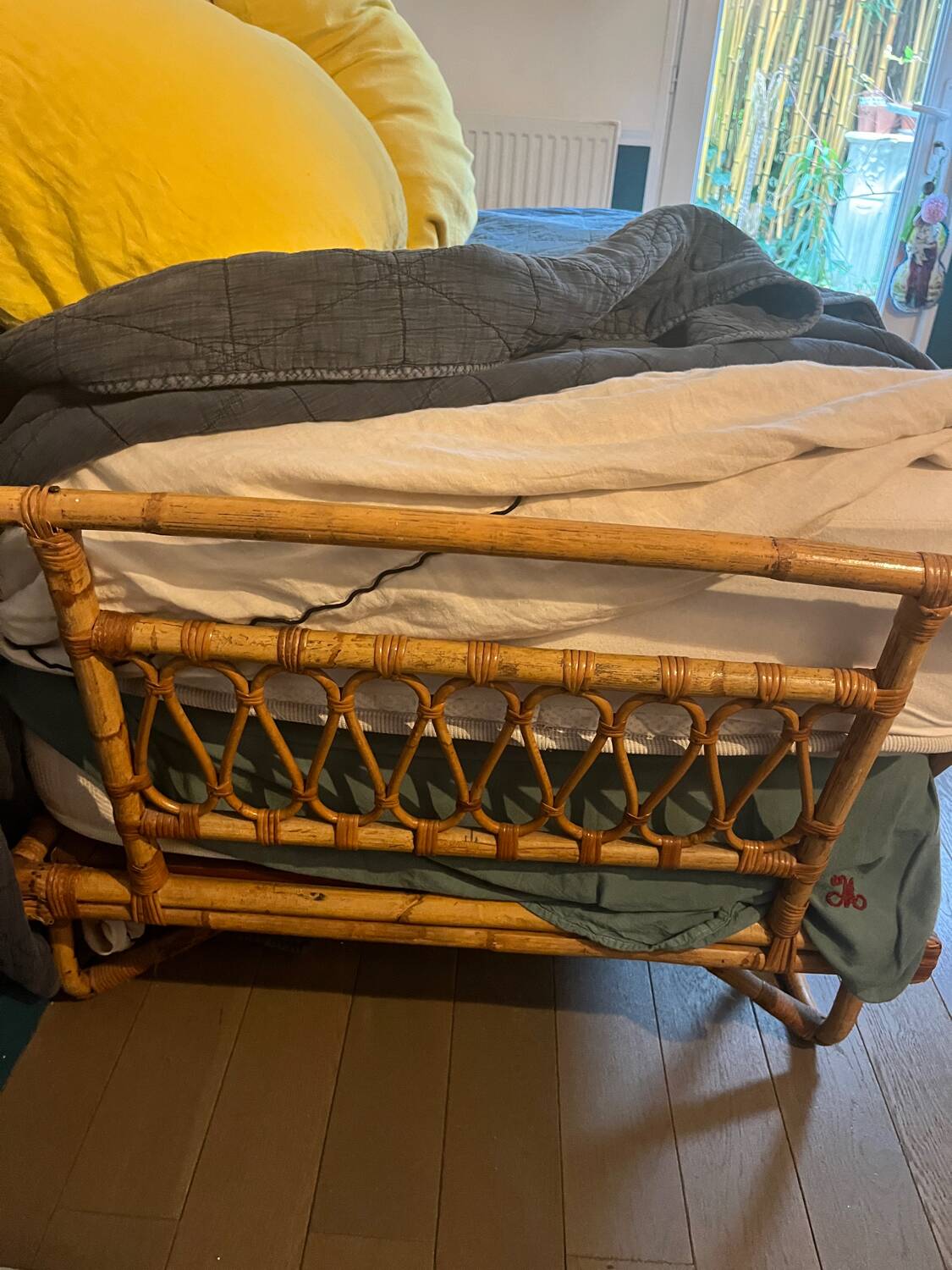 Vintage bamboo bed