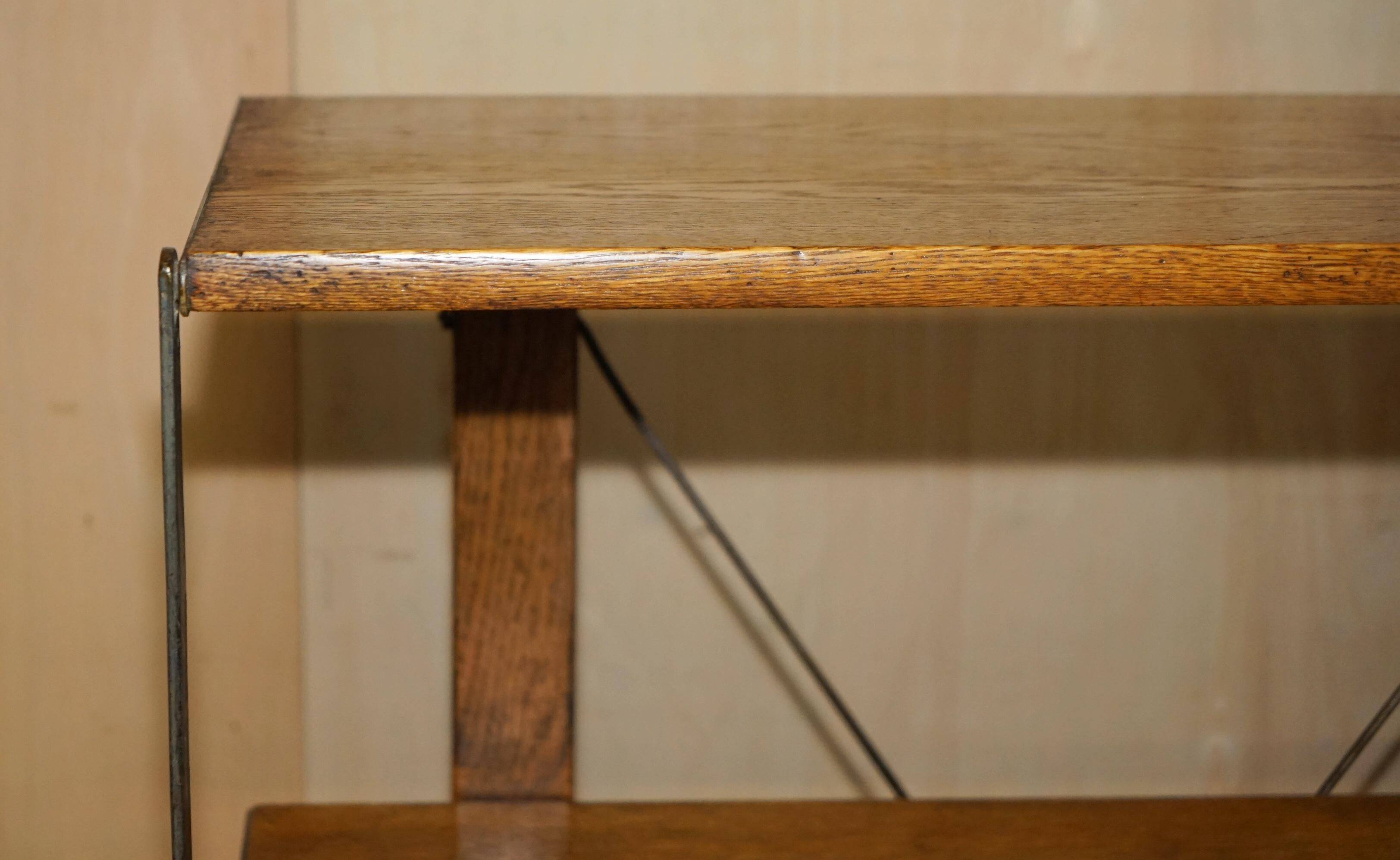 Transformable library table by Boeckh Brothers, circa 1910, restored.