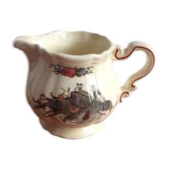 Creamer Old earthenware milk pot Sarreguemines Obernai