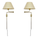 Set of 2 1970s Brass Lesan Wall Lamps by Florian Schulz