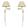 Set of 2 1970s Brass Lesan Wall Lamps by Florian Schulz