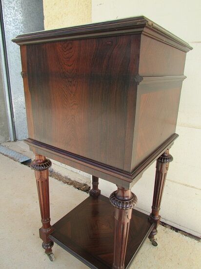 Rosewood bedside table in Louis XVI style