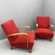 Paire de fauteuils ART DÉCO en bois courbé, années 1930