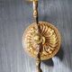 antique candlestick candelabra 2 lights gold metal vintage baroque 22 cm