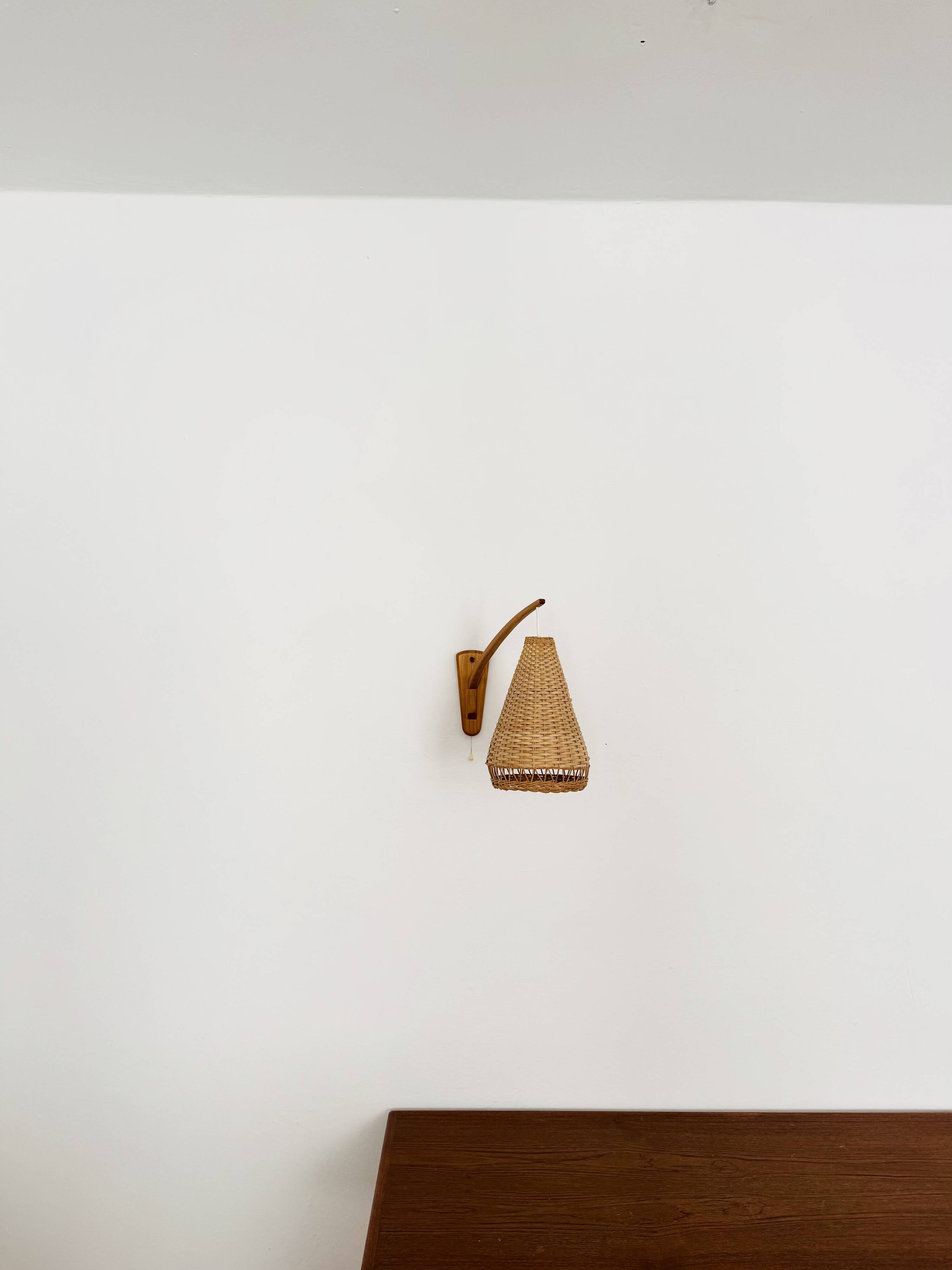Elm and Wicker Wall Lamp