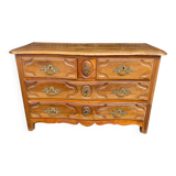 Parisian chest of drawers in walnut Louis XV period with secret drawer, 18th century.
