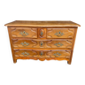 Parisian chest of drawers in walnut Louis XV period with secret drawer, 18th century.