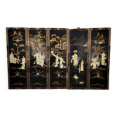 Chinese wooden paintings inlaid with stones