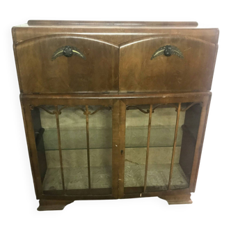 1930s Art Deco bar display cabinet secretary