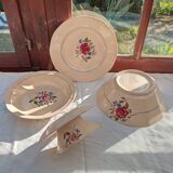 Digoin set of 3 dishes and sauce boat