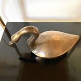 Vintage brass swan