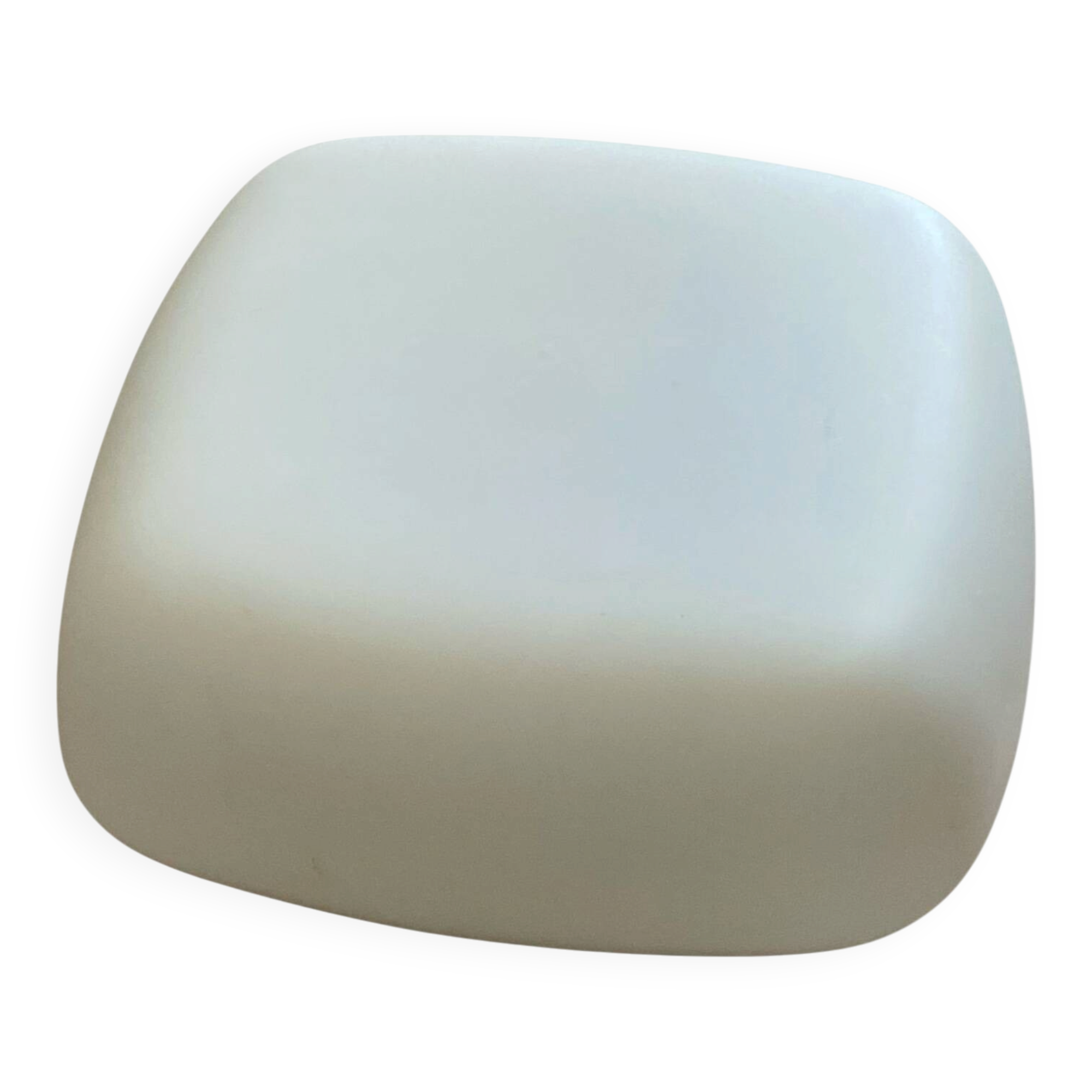 Ceiling light or square wall lamp 25 cm white glass