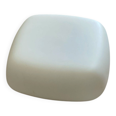 Plafonnier ou applique murale carré 25 cm verre blanc