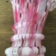 Vase verre de clichy moucheté  rose