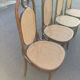 4 Salvatore Leone chairs in straw wood bistrot 1930 Thonet style