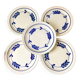 set of 5 dessert plates in Terre de Fer Salins model Jenny early 20th century