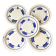 set of 5 dessert plates in Terre de Fer Salins model Jenny early 20th century