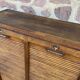 Furniture slided curtain slider in oak 1950