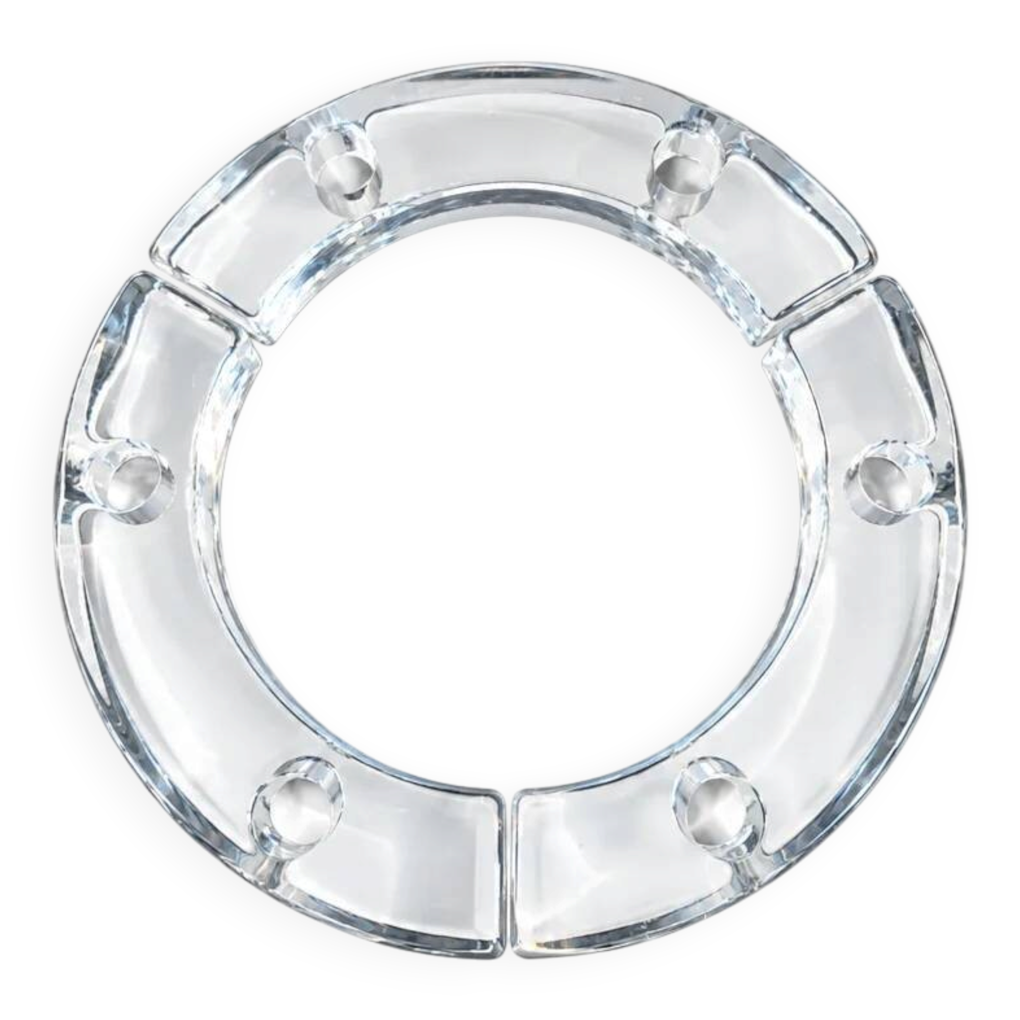 Chandelier centrepiece in pressed moulded glass
