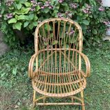 Lot de 4 fauteuils adultes en rotin