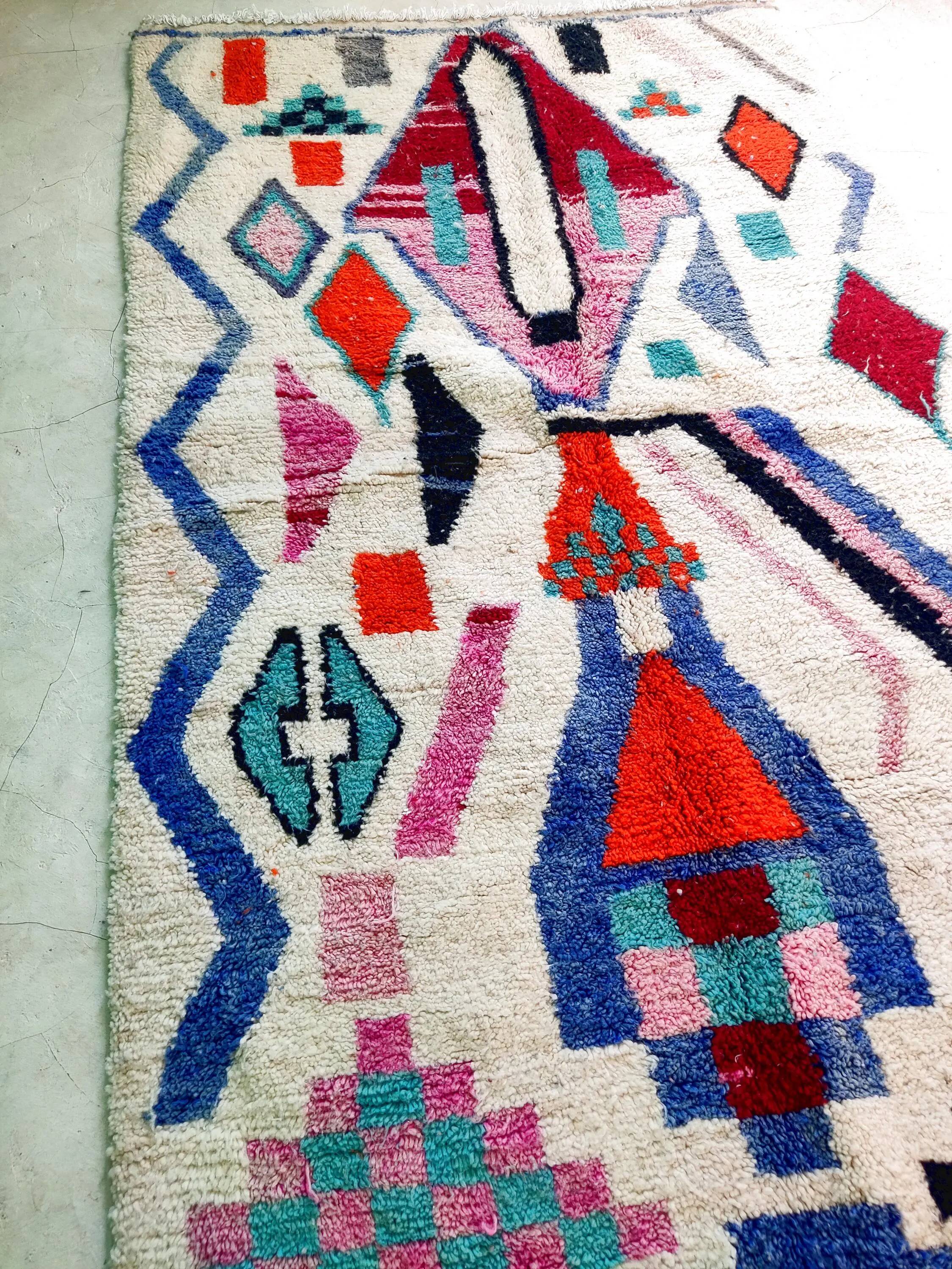 Handmade Moroccan rug in wool 3 x 2 m