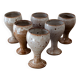 Set of 6 ceramic glasses Roger jacques Grès du Puisaye