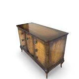 Commode italienne en placage et bois massif de noyer, années 1940-1950