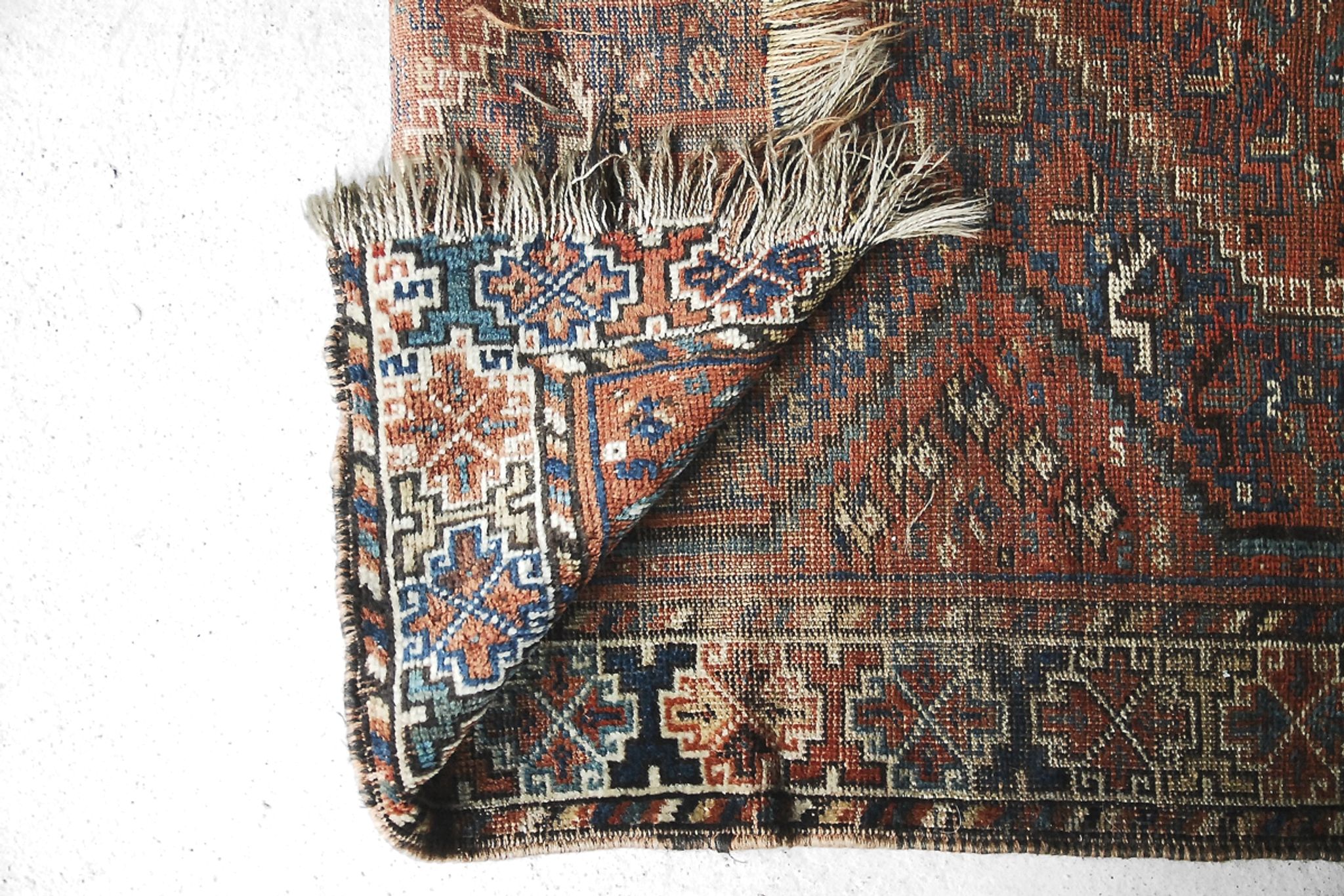 Tapis ancien tissé à la main, 1850 shiraz persan 150x110cm