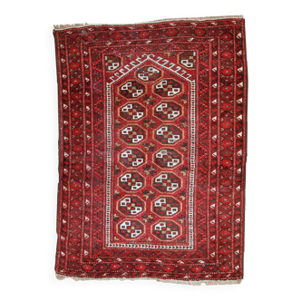 Tapis vintage fait main Gabbeh du Moyen-Orient 140cm x 215cm (années 1960)
