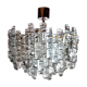 Lustre "Glaçon" de J.T Kalmar verre givré Autriche 1970