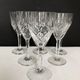 6 Glasses of white wine in cut crystal of Saint Louis model Chantilly