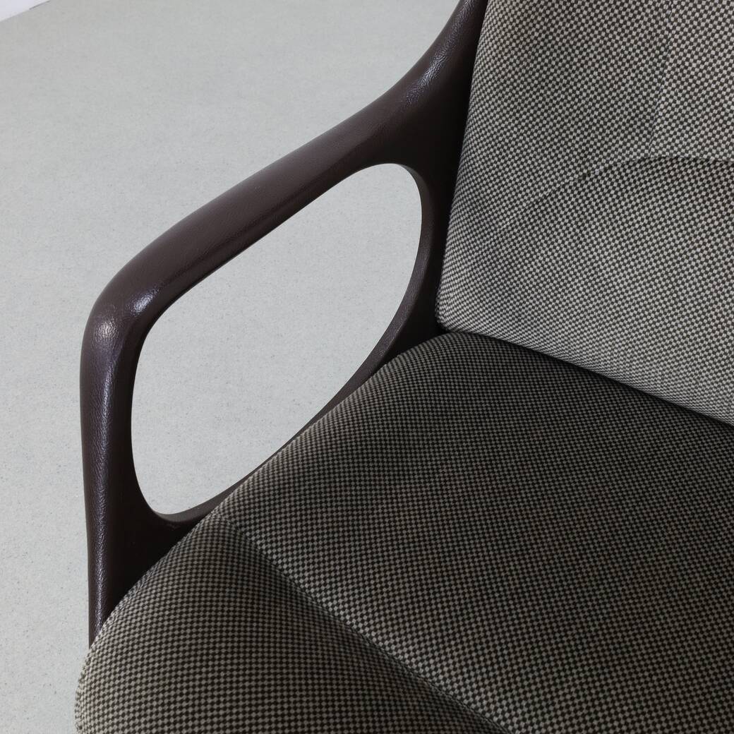Chaise de conférence sur roulettes par Chromcraft, années 1970