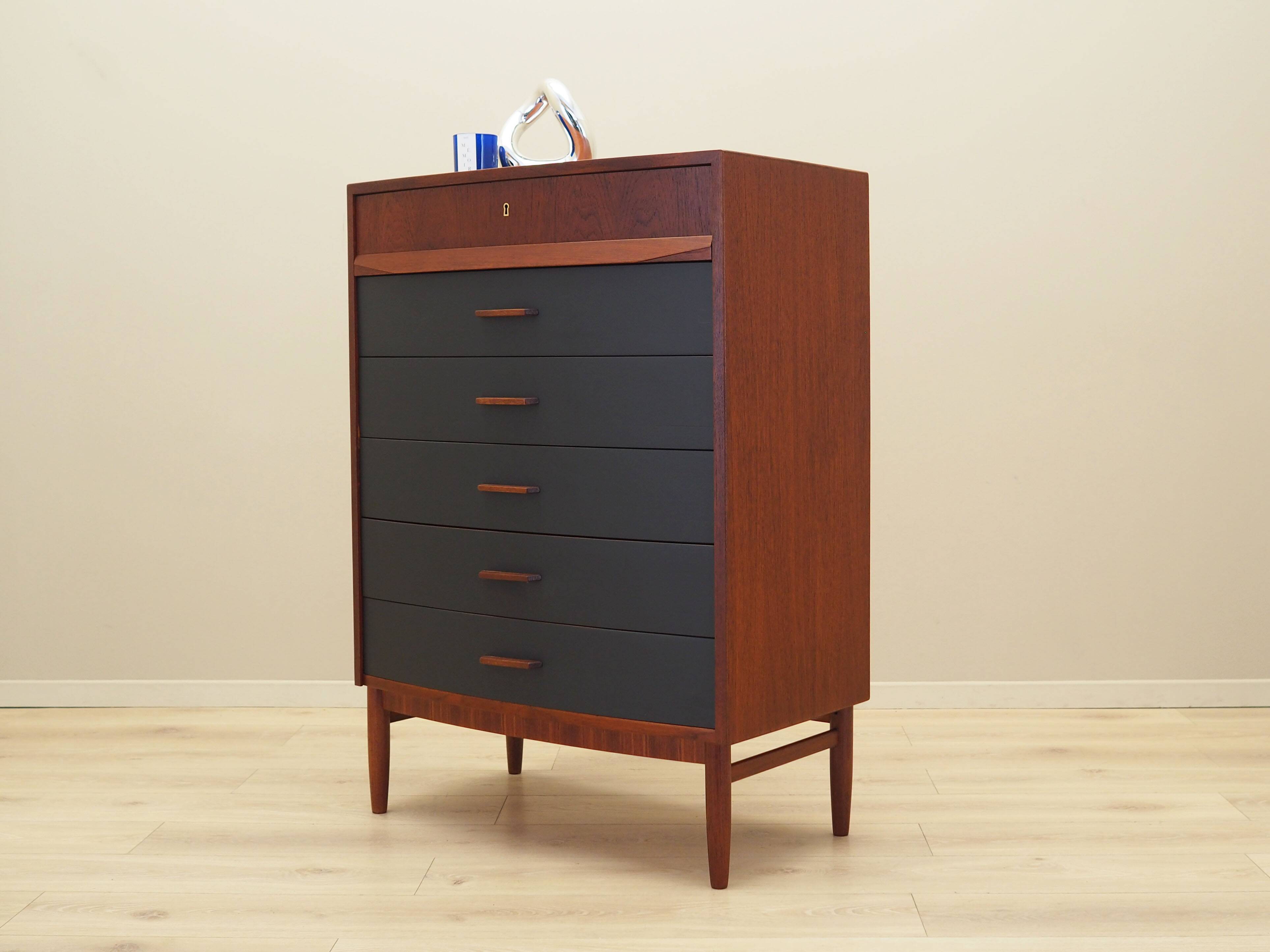 Teak chest of drawers, Danish design, 1970s, production: Denmark