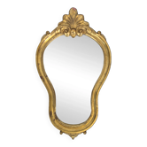 Petit miroir Louis XV en bois doré à coquille