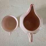 Pot à lait et tasse terre de fer Art déco
