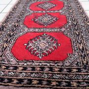 Vintage carpet Uzbek Bukhara handmade 63cm x 103cm 1970s