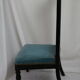 Chair prie-dieu style Napoleon III blackened wood openwork velvet blue