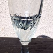 Bistro absinthe glass service, mouth-blown.