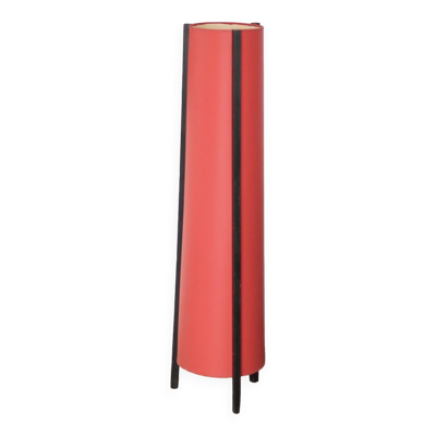 Lampadaire de sol tripode fusée lampe rouge et noir