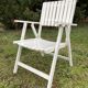 6 fauteuils de jardin bois vintage pliant