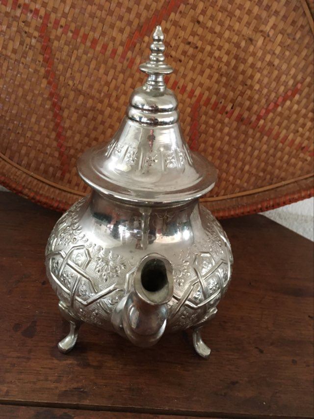 Large traditional Moroccan teapot.