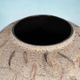 Vintage ceramic vase with glossy lava glaze, foreign vase from the 1960s.