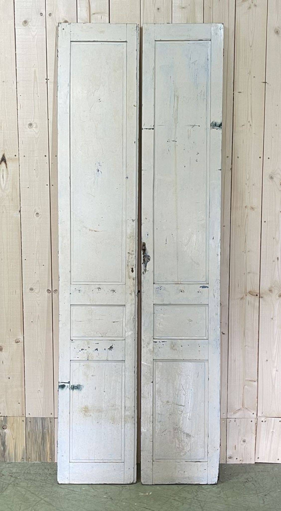 Pair of woodwork doors at the end of the 19th century in fir