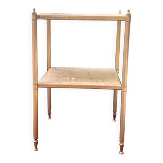 Brass and marble side table