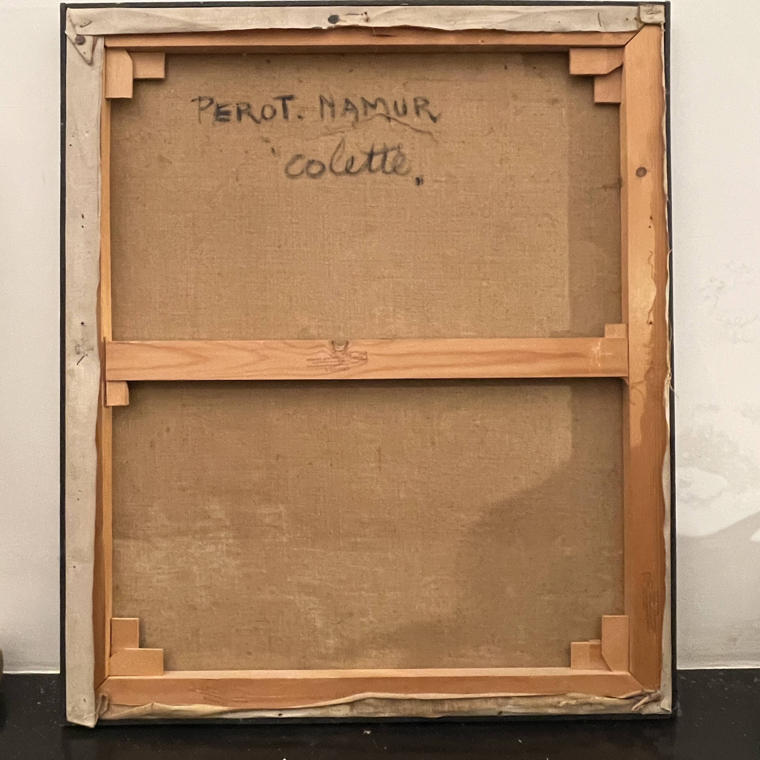 Portrait of a Fauvist woman, oil on canvas 1947, LUC PEROT 'Colette