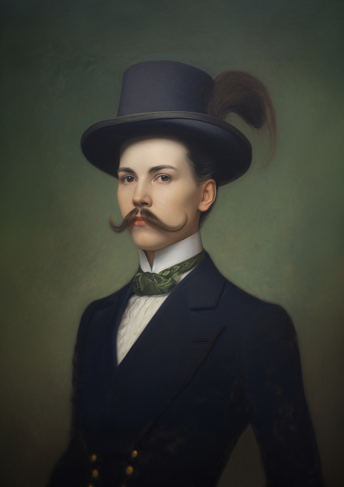 Portrait ancien - série “Les moustachu-e-s”