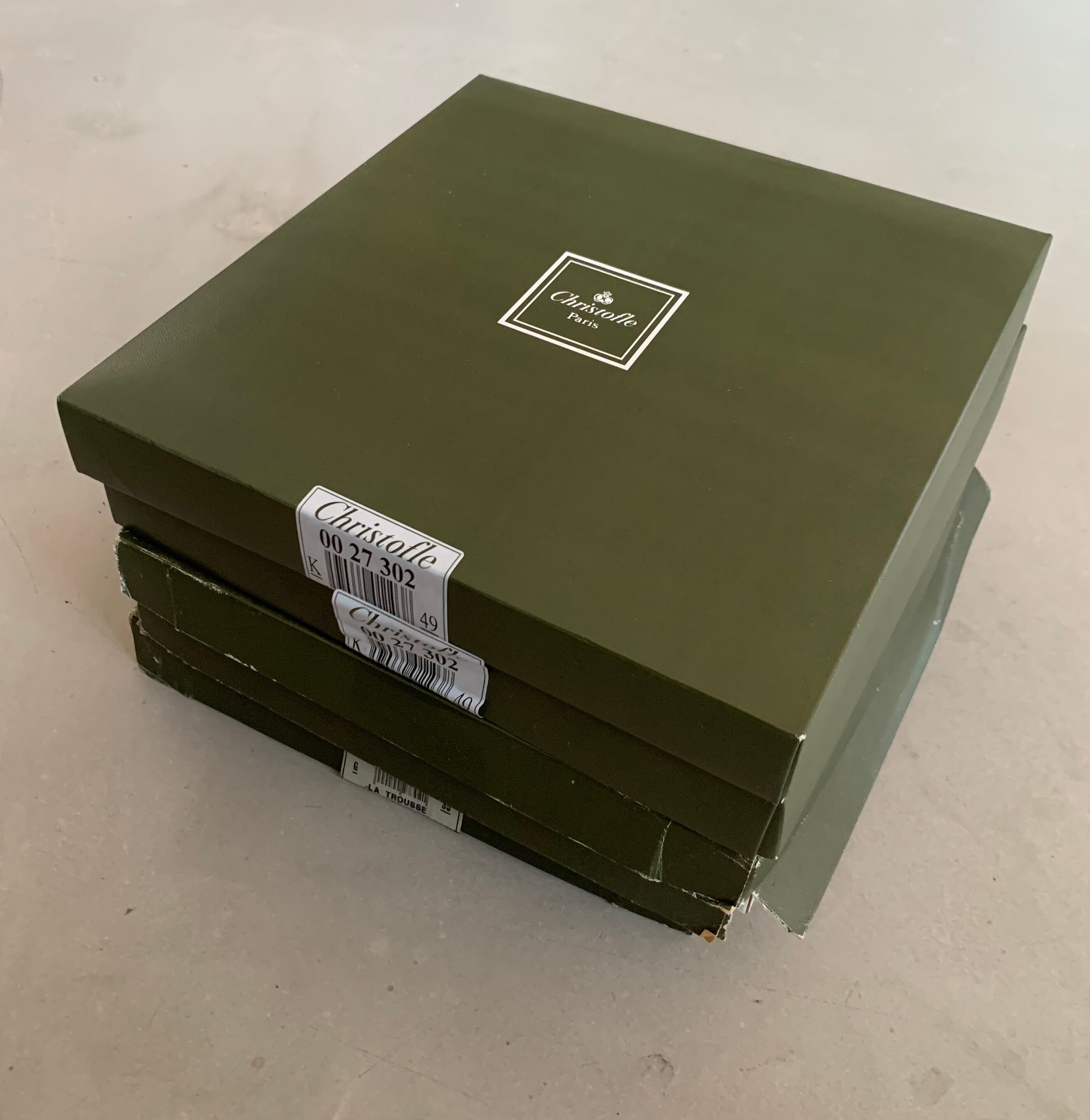 Set 6 silver cutlery Christofle chinon model