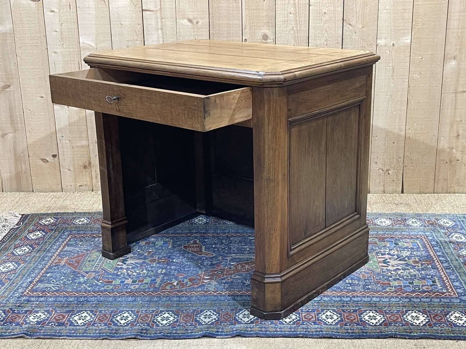 19th century oak store counter