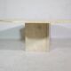 Mid-Century Travertine Coffee Table from Italy, Octagonal, 1970s Design