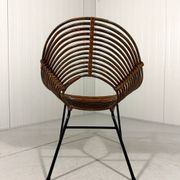 Rattan easy chairs by Rohé Noordwolde, Netherlands 1950-60’s